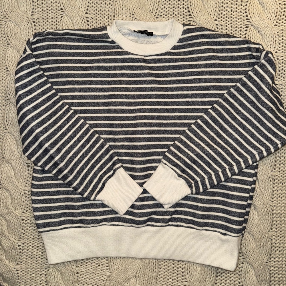 Zara Striped Navy and White womens Sweater (L)